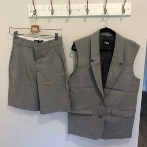 Zara Sleeveless Blazer and Shorts